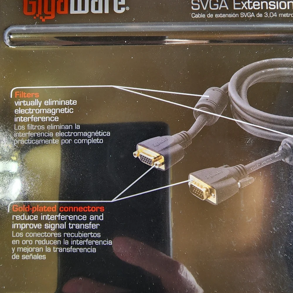 Gigaware SVGA extension cable 10 feet new in package nwt